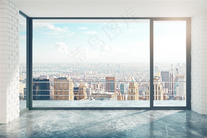 一个大的落地窗