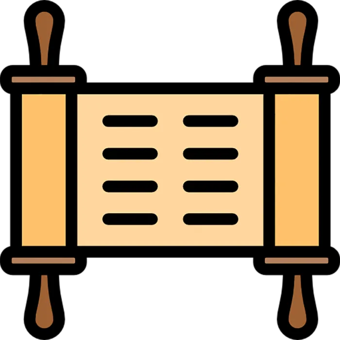 线条画卷轴棕色少儿兴趣班
