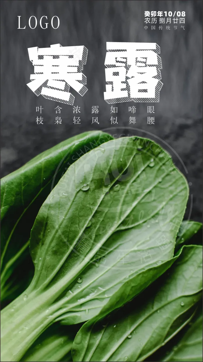 蔬菜 寒露海报cdr矢量模版下载