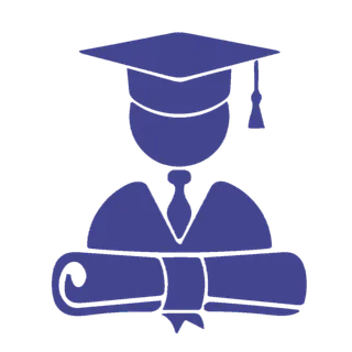 蓝色博士剪影图标