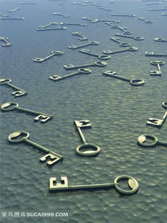 钥匙背景摄影素材