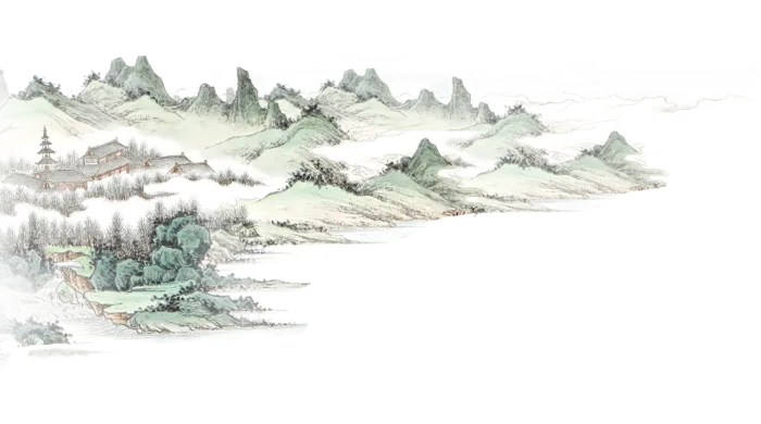 山水画素材中国风水墨画素材元素中国画