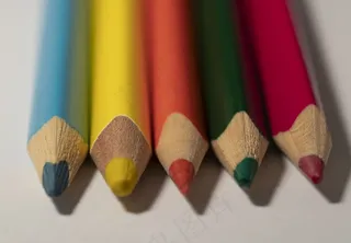 彩色铅笔特写图片