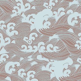 日系日式和风海浪波浪印刷填充图案纹理平面包装设计背景