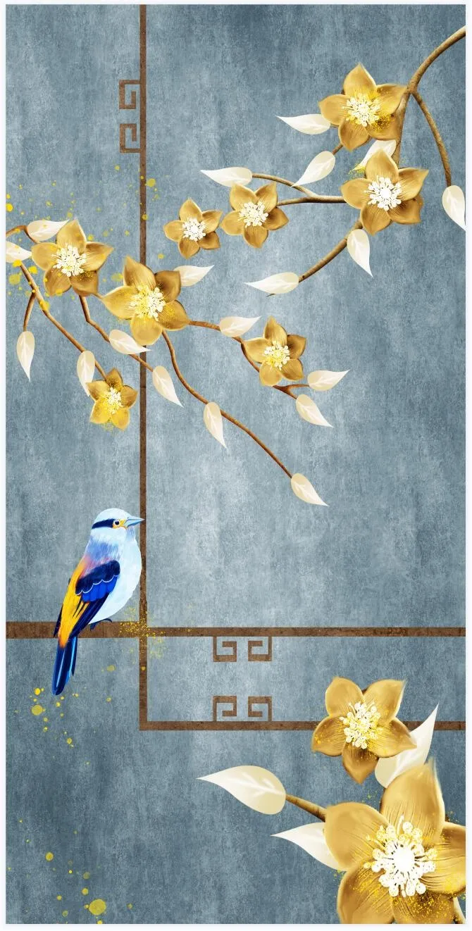 手绘兰花复古装饰画图片