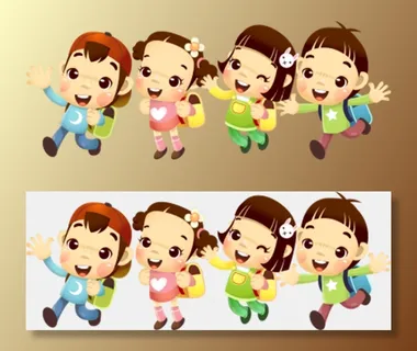 卡通 素材 人物 动画 插图