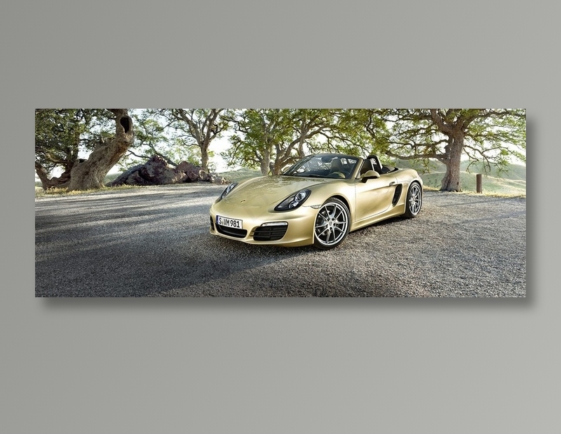 炫酷保时捷土豪金跑车摄影图