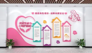 关爱母婴妇幼医院母婴室文化墙