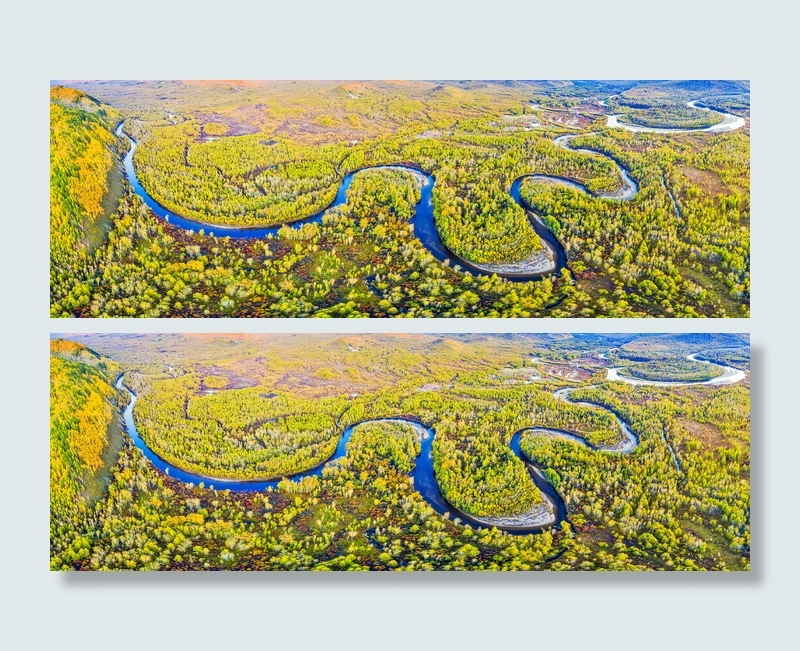 大好河山景色图片黄色