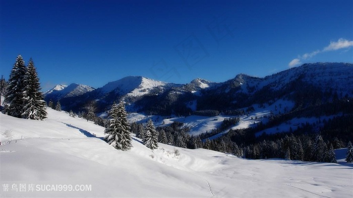 冬季雪山美景壁纸