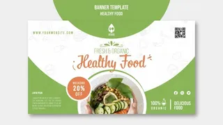 新鲜健康食品广告海报