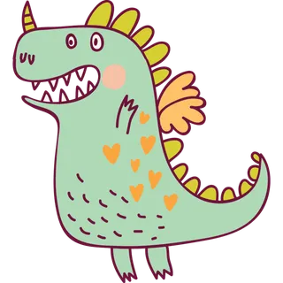 卡通恐龙生日宝宝宴派对素材恐龙派对免扣素材