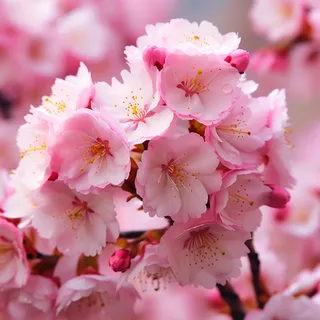 粉色樱花细节特写摄影图 粉色樱花细节特写摄影图