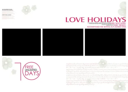 英文粉色字照片排版相册影集