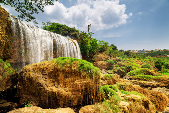 瀑布 地质 地质学 水流 森林 流水 