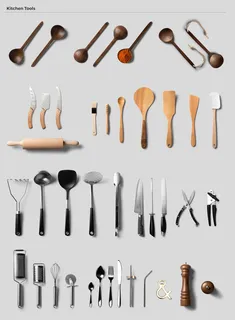 设计厨房用具样机素材
