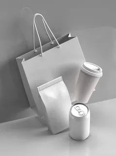 手提袋VI样机贴图包装logo样机