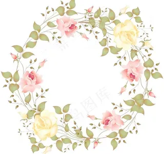 玫瑰花 玫瑰 素材 花圈 花框 植物