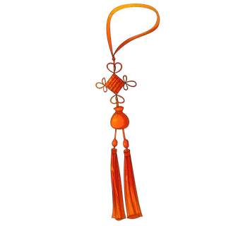 红色平安结中国结免扣素材