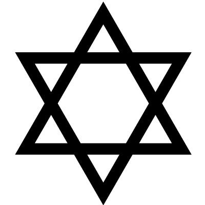红大卫 PNG 犹太明星 PNG免抠(400x400)