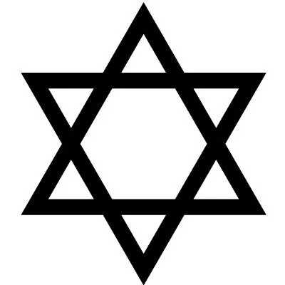 红大卫 PNG 犹太明星 PNG免抠(400x400)