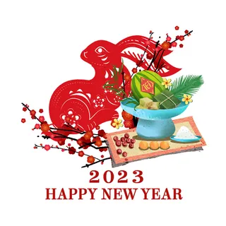 喜庆2023年兔年大古挂画