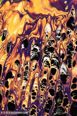 抽象时尚水彩艺术油画挂画