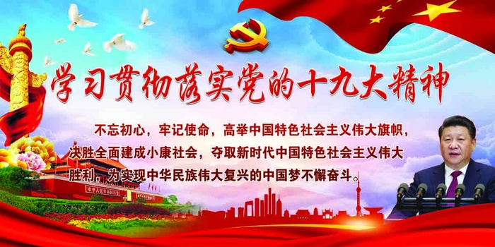 十九大展板psd模版下载