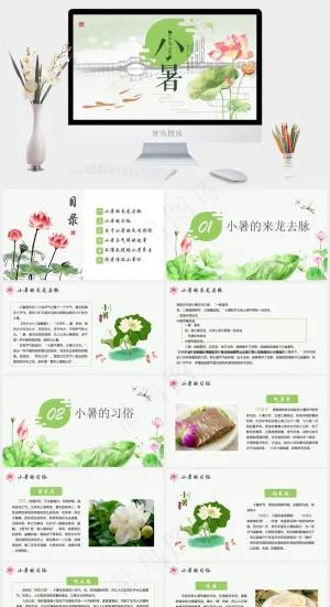 二十四节气PPT模板ppt模版预览图