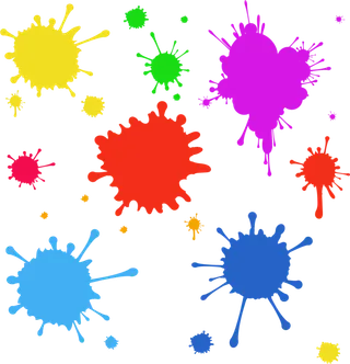 彩色色块墨迹少儿兴趣班素材