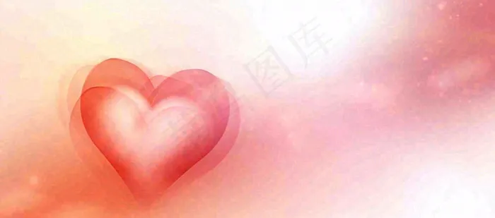 渐变粉色爱心浪漫简约，爱情温馨(1632x720)