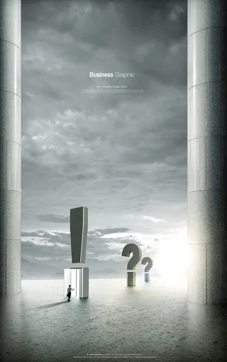 大气建筑空间高端商务海报PSD分层素材