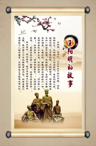 校园文化墙王阳明