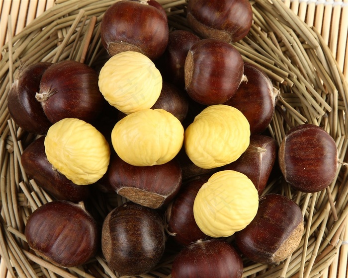 迁西生板栗特写