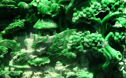 雕塑玉雕背景风景