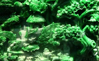 雕塑玉雕背景风景