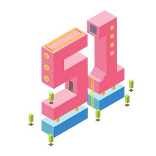 五一劳动节51劳动节字体艺术字3D立体字图片素材 png透明背景