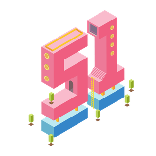 五一劳动节51劳动节字体艺术字3D立体字图片素材 png透明背景