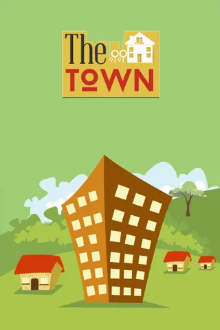 街道建筑矢量扁平插画