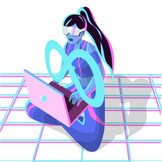 元宇宙科技矢量场景