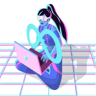 元宇宙科技矢量场景