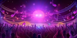 音乐会狂欢炫紫色背景