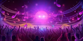 音乐会狂欢炫紫色背景