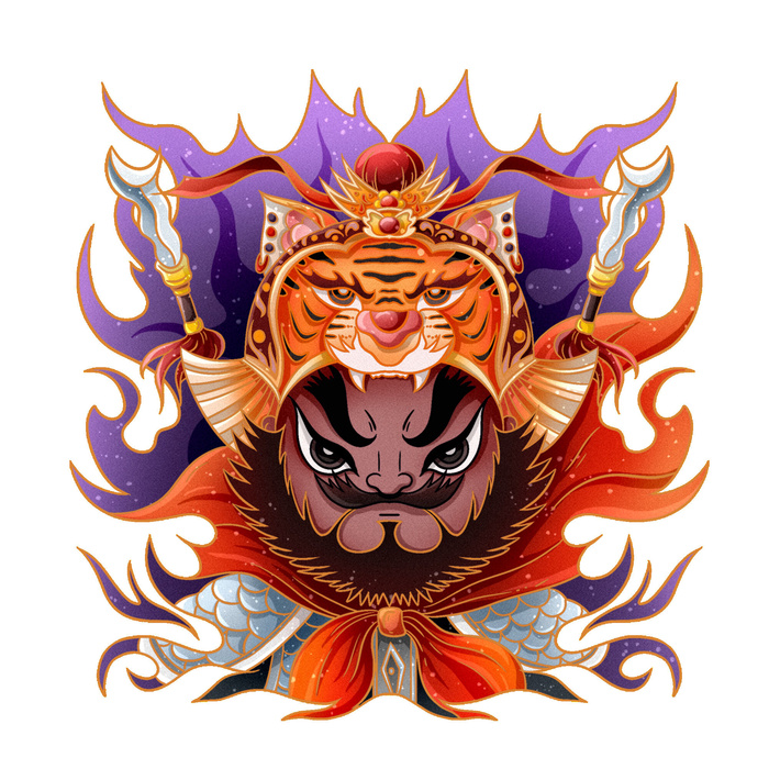 PNG免扣2022虎年新年春节元旦卡通老虎形象图片插画PSD设计素材