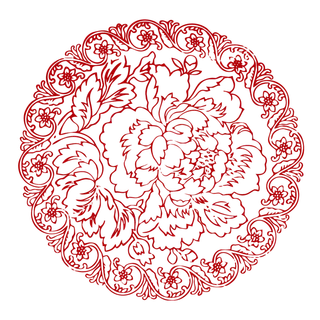 红色喜庆简约风传统吉祥纹样纹路纹理免扣PNG素材图片 (55)