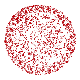 红色喜庆简约风传统吉祥纹样纹路纹理免扣PNG素材图片 (55)