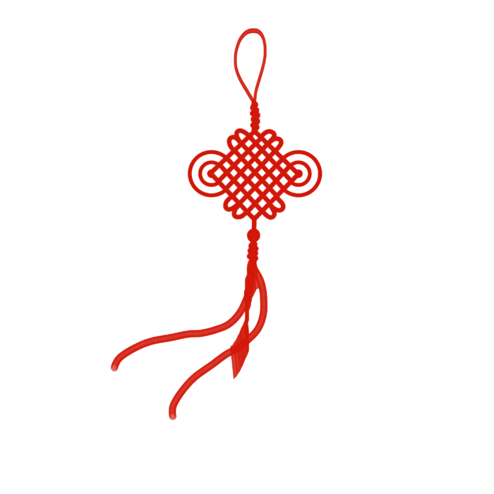 红色平安结中国结免扣素材