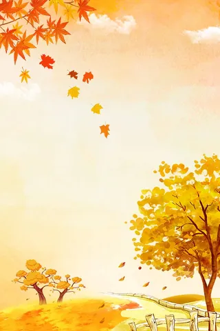 秋天大气营销活动背景元素