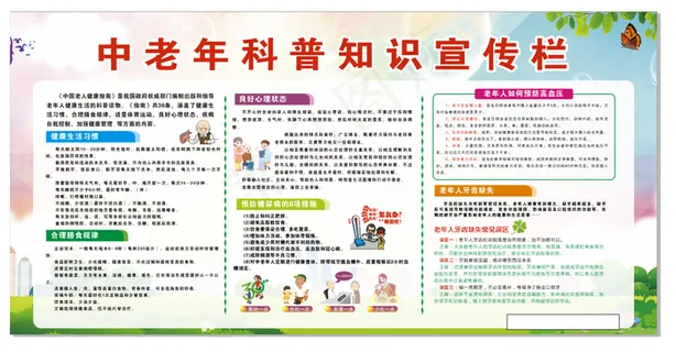 老年人科普知识展板