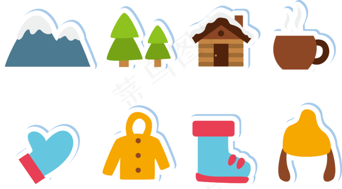 手套衣服不干胶贴纸